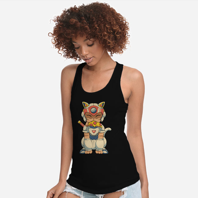 Samurai Pizza Catana-Womens-Racerback-Tank-vp021