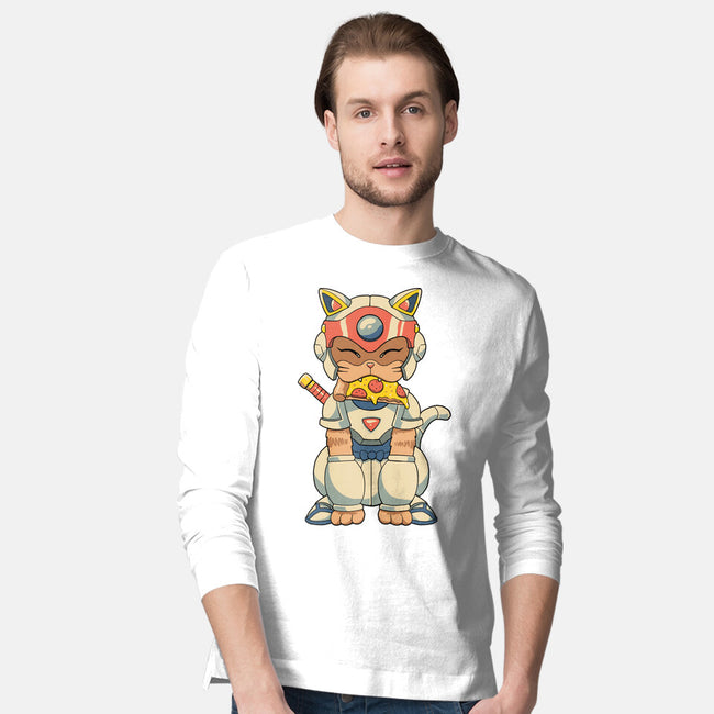 Samurai Pizza Catana-Mens-Long Sleeved-Tee-vp021