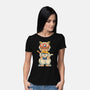Samurai Pizza Catana-Womens-Basic-Tee-vp021