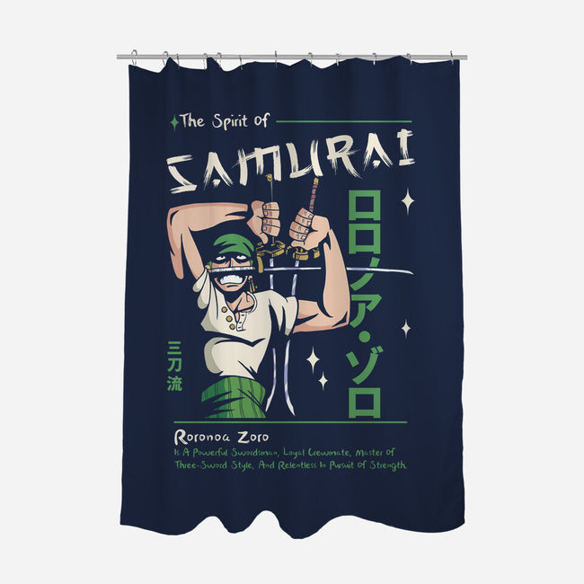 The Spirit Of Samurai-None-Polyester-Shower Curtain-Faissal Thomas