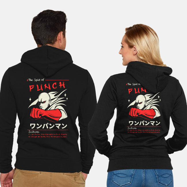 The Spirit Of Punch-Unisex-Zip-Up-Sweatshirt-Faissal Thomas