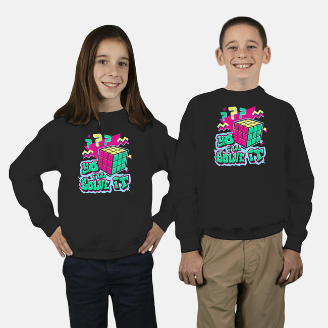 Yo I'll Solve It-Youth-Crew Neck-Sweatshirt-Nemons