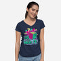 Yo I'll Solve It-Womens-V-Neck-Tee-Nemons