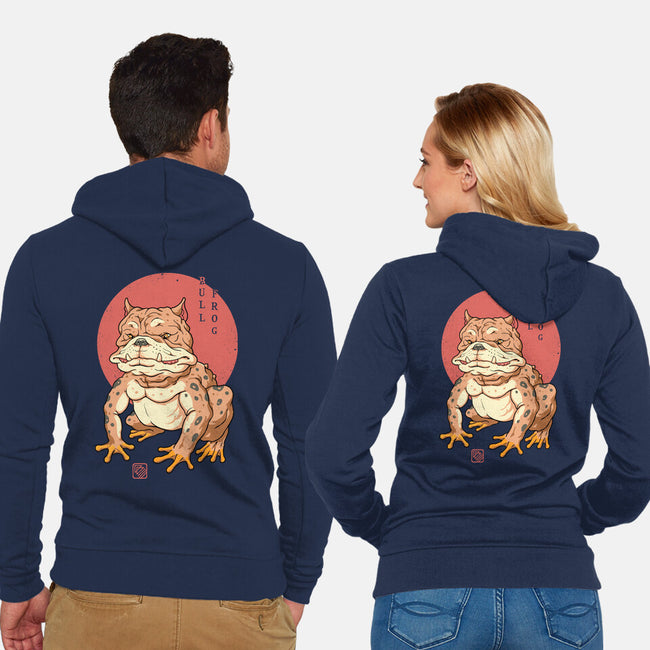 Bull Frog-Unisex-Zip-Up-Sweatshirt-vp021