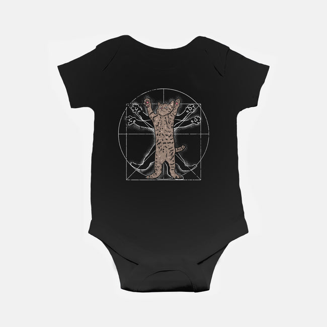 Vitruvian Cat-Baby-Basic-Onesie-turborat14