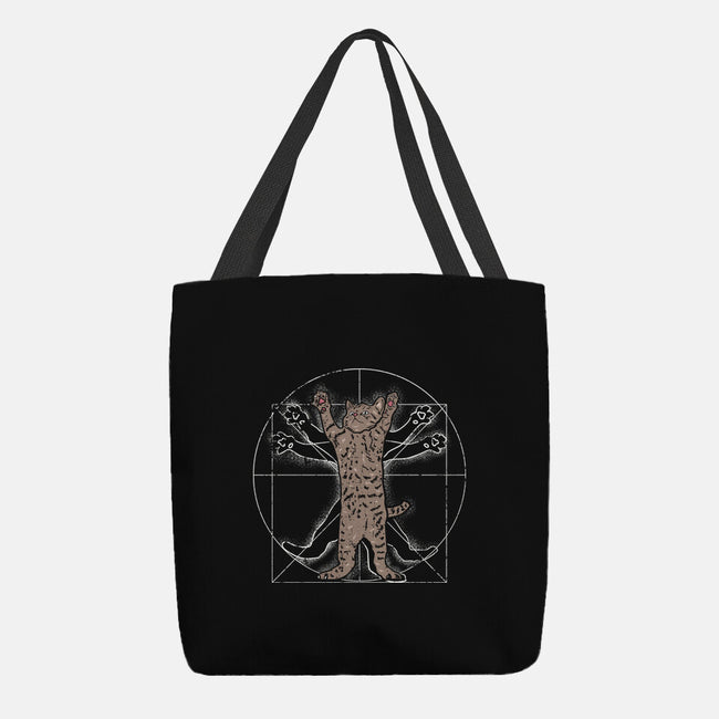 Vitruvian Cat-None-Basic Tote-Bag-turborat14