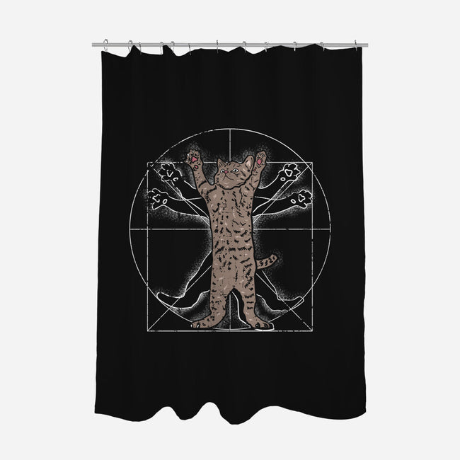 Vitruvian Cat-None-Polyester-Shower Curtain-turborat14
