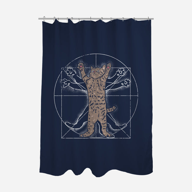 Vitruvian Cat-None-Polyester-Shower Curtain-turborat14
