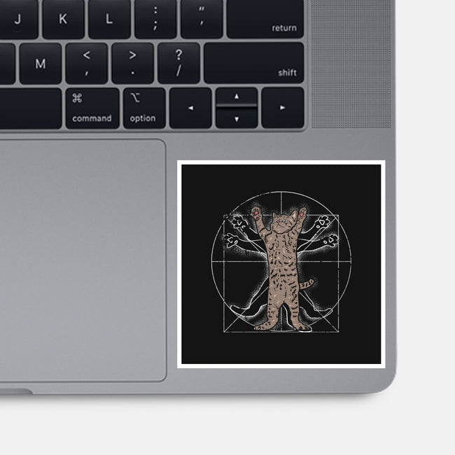 Vitruvian Cat-None-Glossy-Sticker-turborat14
