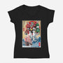 King Of The Beasts In Japan-Womens-V-Neck-Tee-DrMonekers