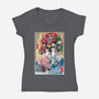 King Of The Beasts In Japan-Womens-V-Neck-Tee-DrMonekers
