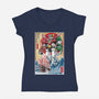 King Of The Beasts In Japan-Womens-V-Neck-Tee-DrMonekers