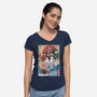 King Of The Beasts In Japan-Womens-V-Neck-Tee-DrMonekers