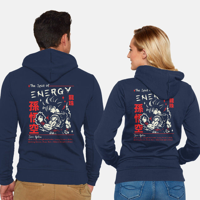 The Spirit Of Energy-Unisex-Zip-Up-Sweatshirt-Faissal Thomas