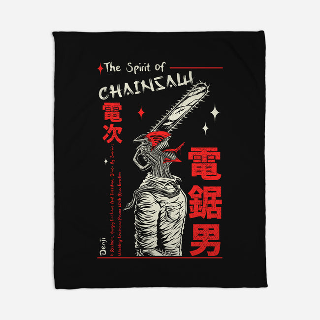 The Spirit Of Chainsaw-None-Fleece-Blanket-Faissal Thomas