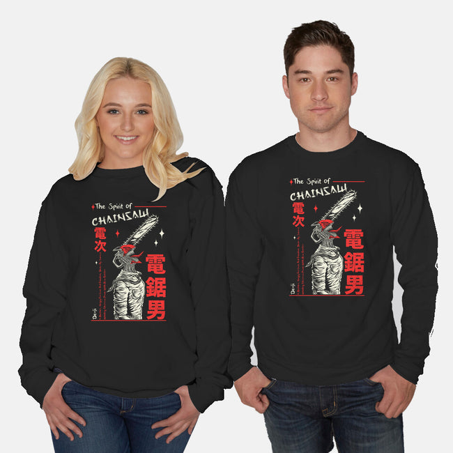 The Spirit Of Chainsaw-Unisex-Crew Neck-Sweatshirt-Faissal Thomas
