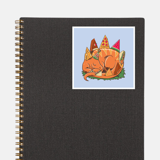 Snackasaurus Snooze-None-Glossy-Sticker-spoilerinc