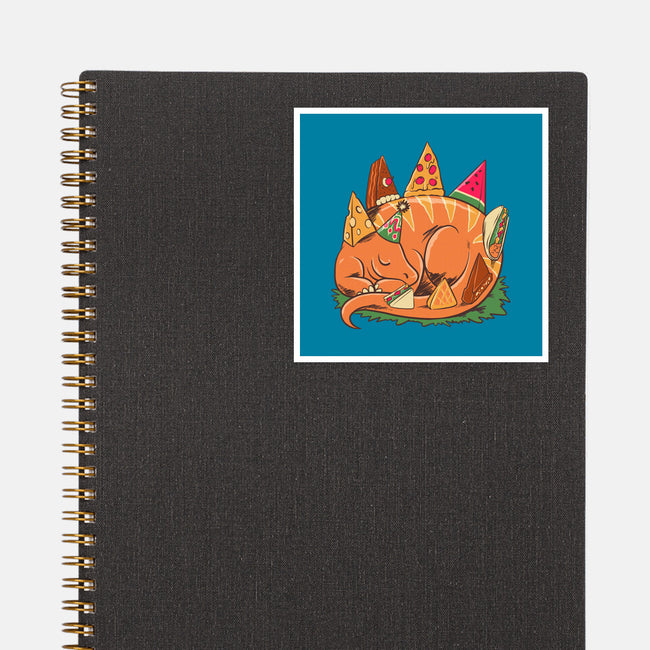 Snackasaurus Snooze-None-Glossy-Sticker-spoilerinc