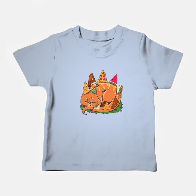 Snackasaurus Snooze-Baby-Basic-Tee-spoilerinc