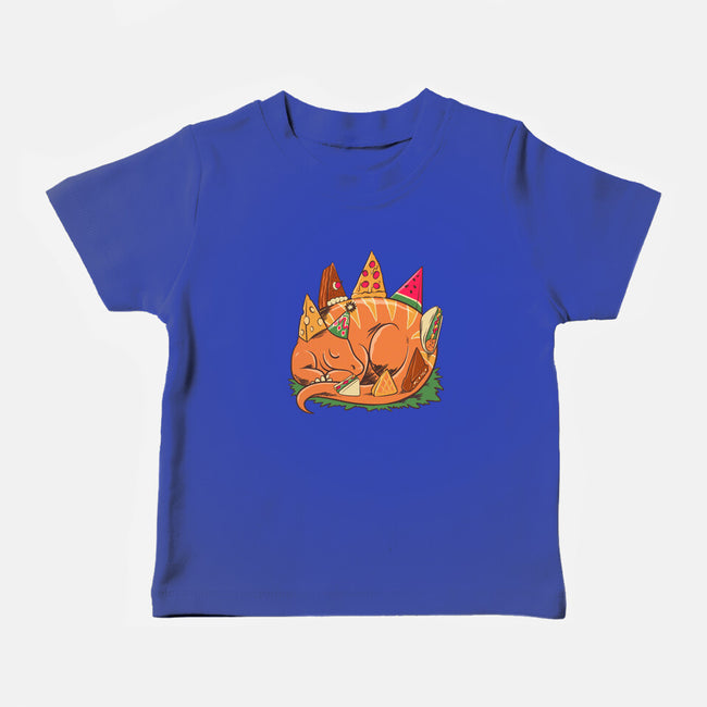 Snackasaurus Snooze-Baby-Basic-Tee-spoilerinc