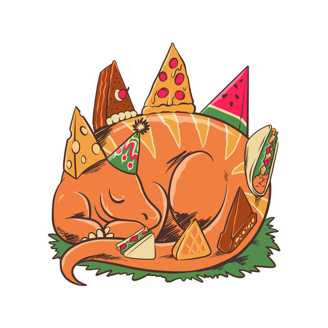 Snackasaurus Snooze-Womens-Fitted-Tee-spoilerinc