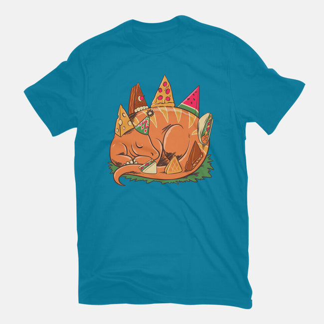 Snackasaurus Snooze-Womens-Fitted-Tee-spoilerinc