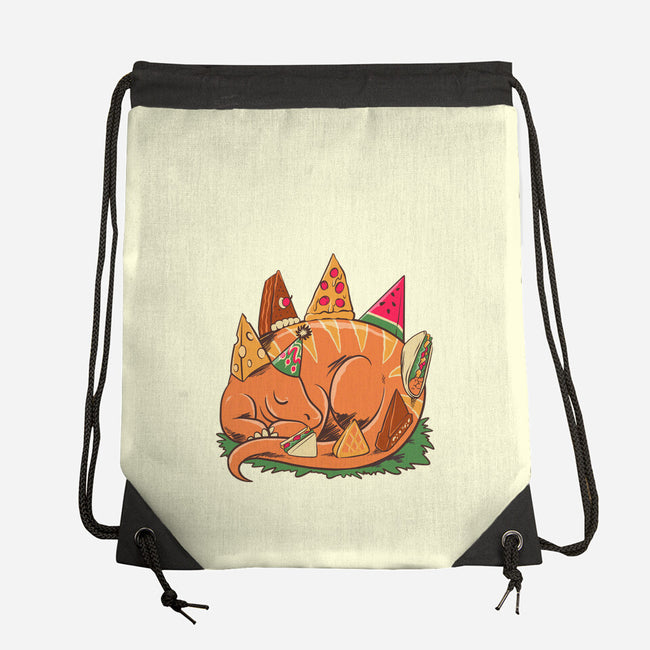 Snackasaurus Snooze-None-Drawstring-Bag-spoilerinc