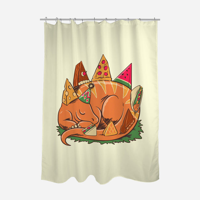 Snackasaurus Snooze-None-Polyester-Shower Curtain-spoilerinc