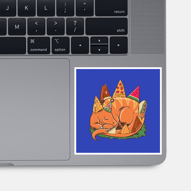 Snackasaurus Snooze-None-Glossy-Sticker-spoilerinc