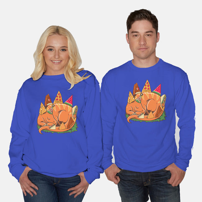 Snackasaurus Snooze-Unisex-Crew Neck-Sweatshirt-spoilerinc
