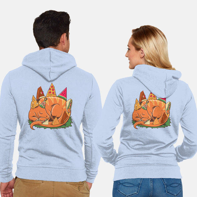 Snackasaurus Snooze-Unisex-Zip-Up-Sweatshirt-spoilerinc
