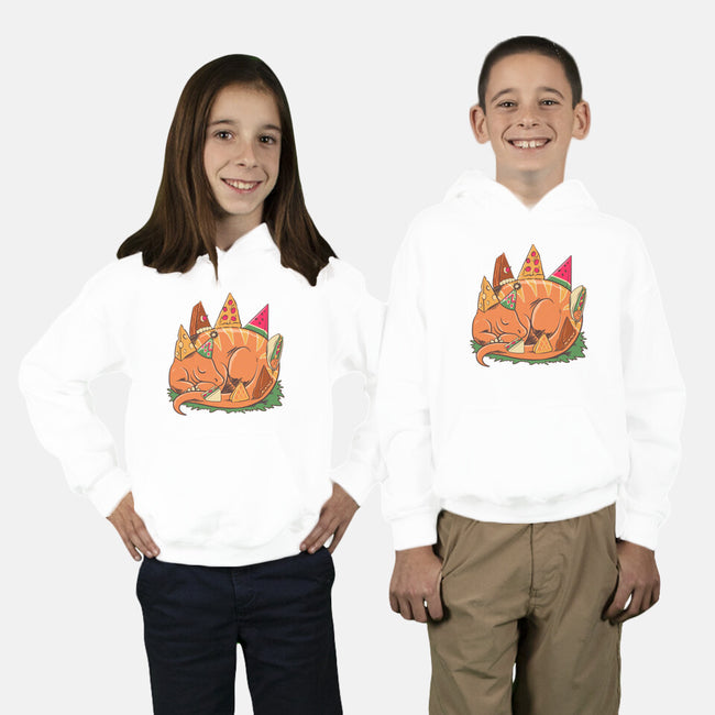 Snackasaurus Snooze-Youth-Pullover-Sweatshirt-spoilerinc