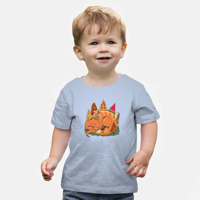Snackasaurus Snooze-Baby-Basic-Tee-spoilerinc