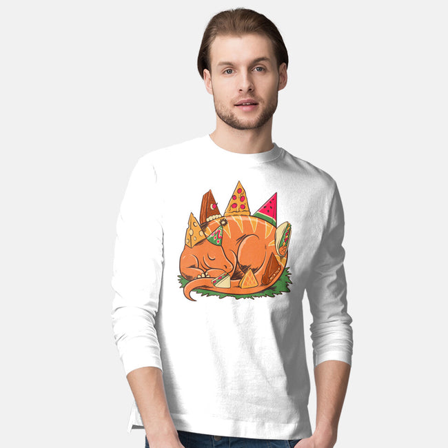 Snackasaurus Snooze-Mens-Long Sleeved-Tee-spoilerinc