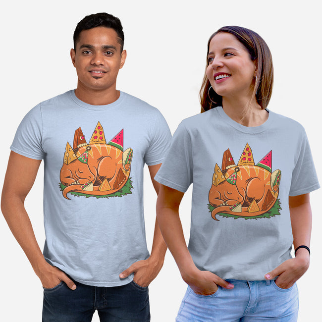 Snackasaurus Snooze-Unisex-Basic-Tee-spoilerinc