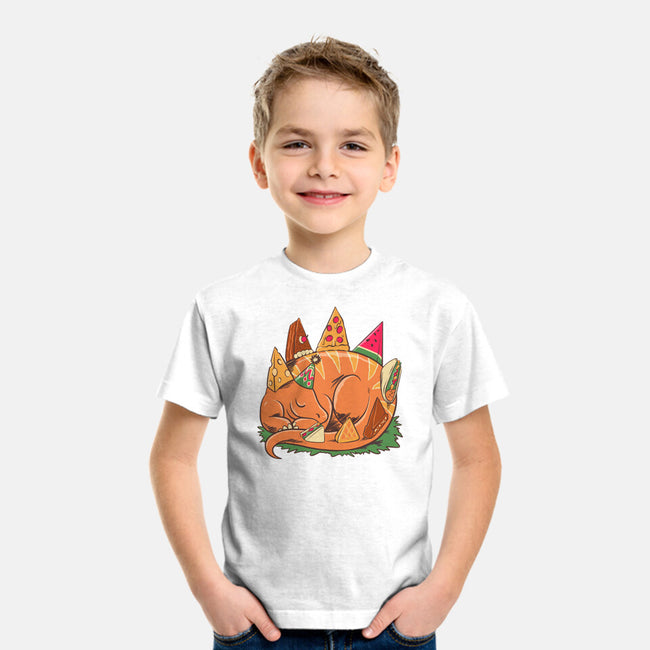 Snackasaurus Snooze-Youth-Basic-Tee-spoilerinc