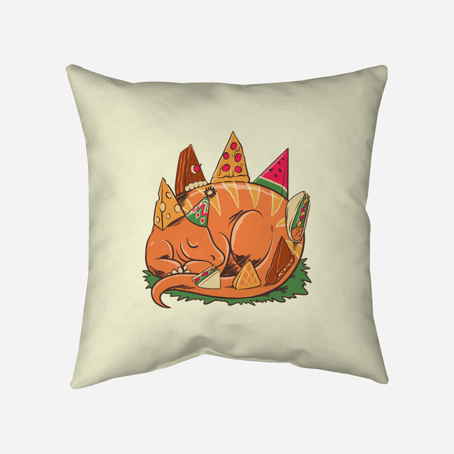 Snackasaurus Snooze-None-Removable Cover w Insert-Throw Pillow-spoilerinc