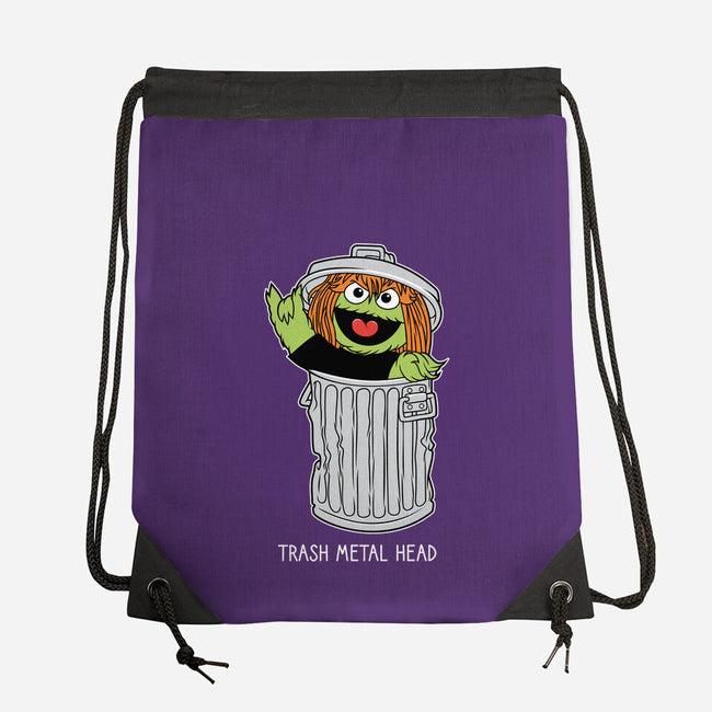 Trash Metal Head-None-Drawstring-Bag-imisko