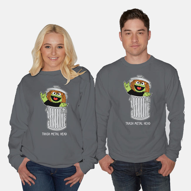 Trash Metal Head-Unisex-Crew Neck-Sweatshirt-imisko