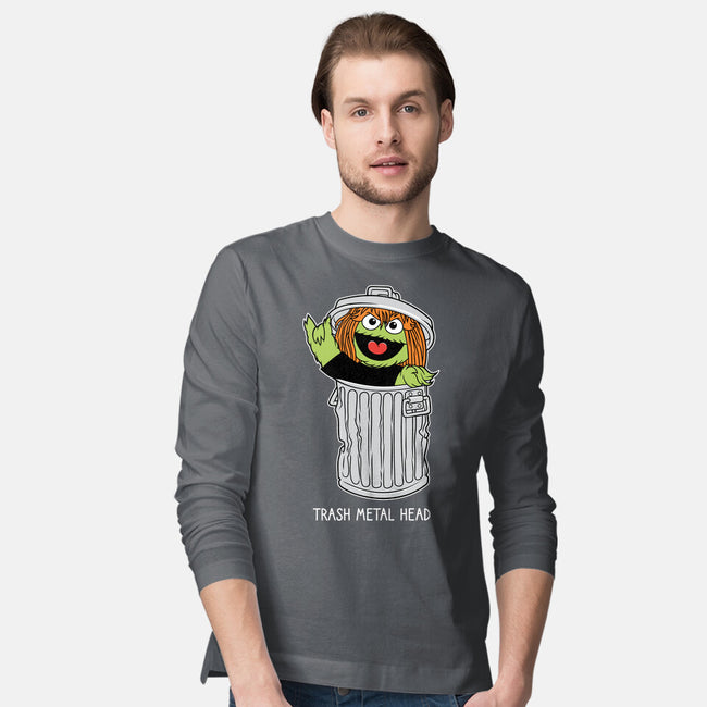 Trash Metal Head-Mens-Long Sleeved-Tee-imisko