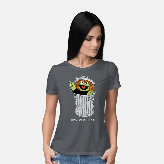 Trash Metal Head-Womens-Basic-Tee-imisko
