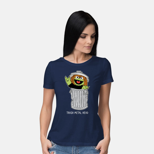 Trash Metal Head-Womens-Basic-Tee-imisko