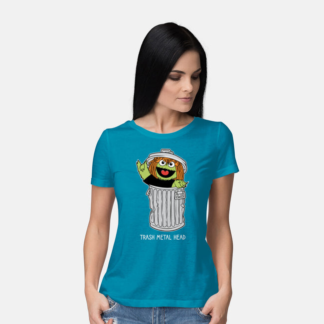 Trash Metal Head-Womens-Basic-Tee-imisko