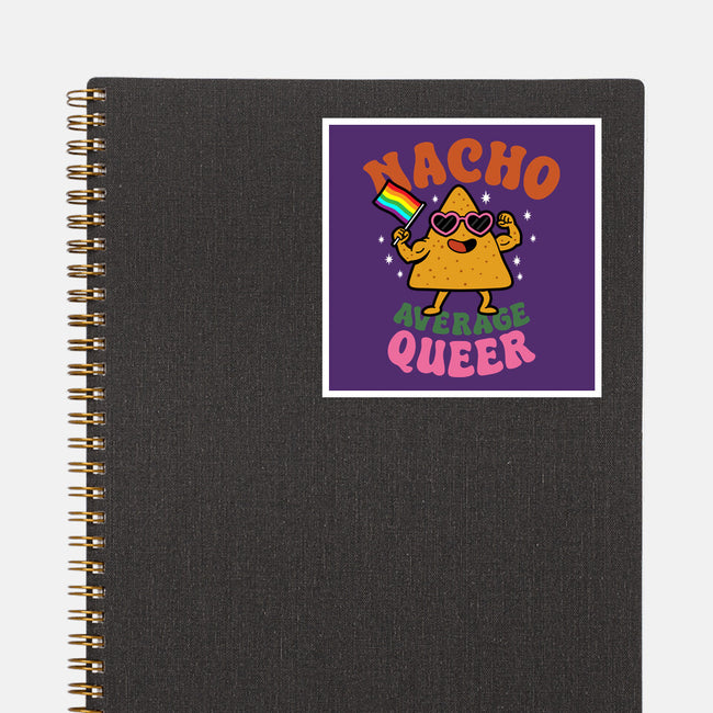 Nacho Average Queer-None-Glossy-Sticker-Boggs Nicolas