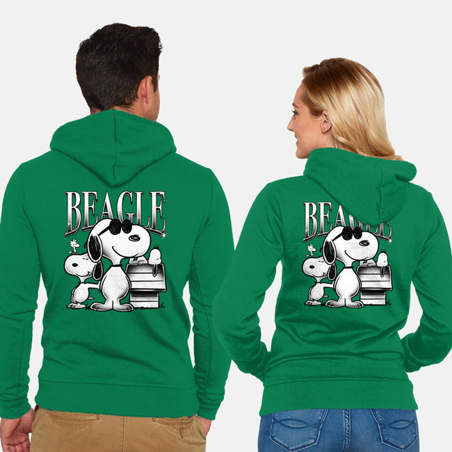 Bootleg Beagle-Unisex-Zip-Up-Sweatshirt-estudiofitas