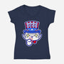 I Want You Right Meow-Womens-V-Neck-Tee-krisren28