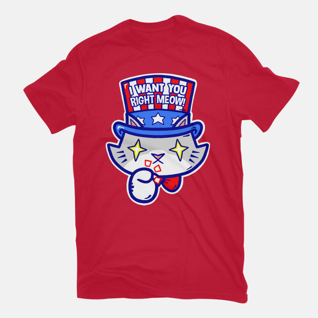 I Want You Right Meow-Womens-Fitted-Tee-krisren28
