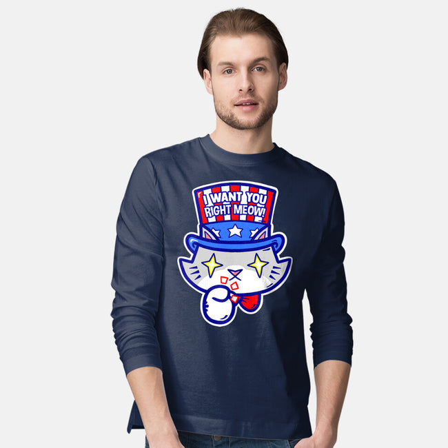 I Want You Right Meow-Mens-Long Sleeved-Tee-krisren28