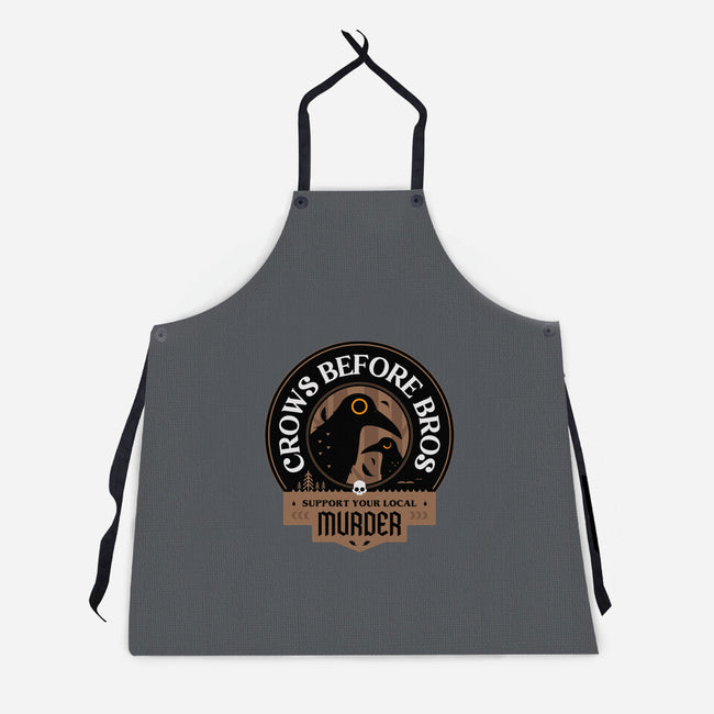 Support Your Local Crows-Unisex-Kitchen-Apron-BadBox
