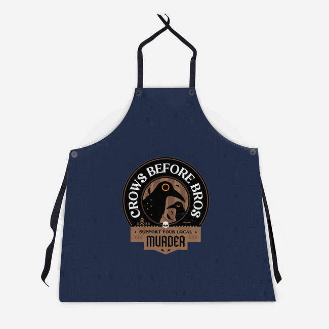 Support Your Local Crows-Unisex-Kitchen-Apron-BadBox
